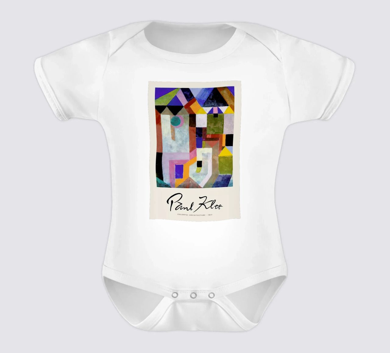 Klee - Colourful Architecture body neonato maniche corte da Vintage by JUNIQE