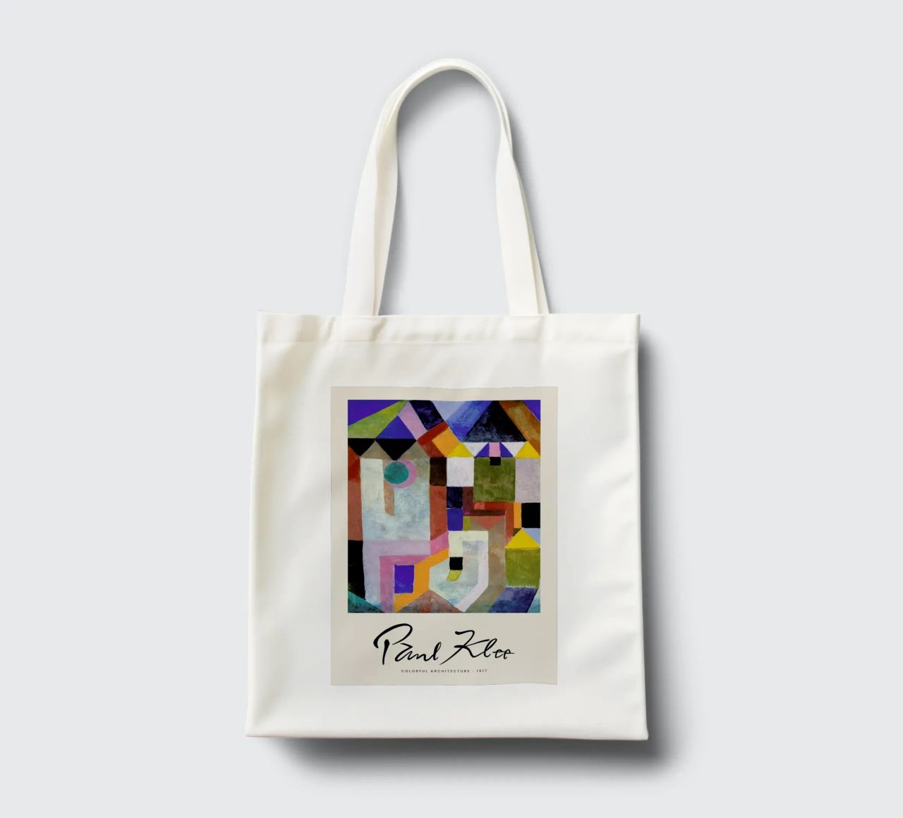 Klee - Colourful Architecture borsa in juta da Vintage by JUNIQE
