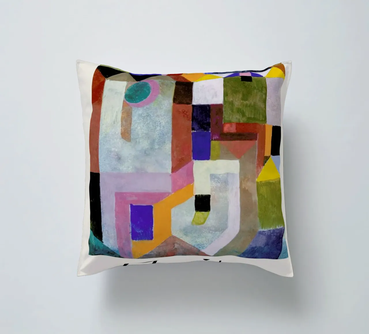 Klee - Colourful Architecture cuscino da Vintage by JUNIQE