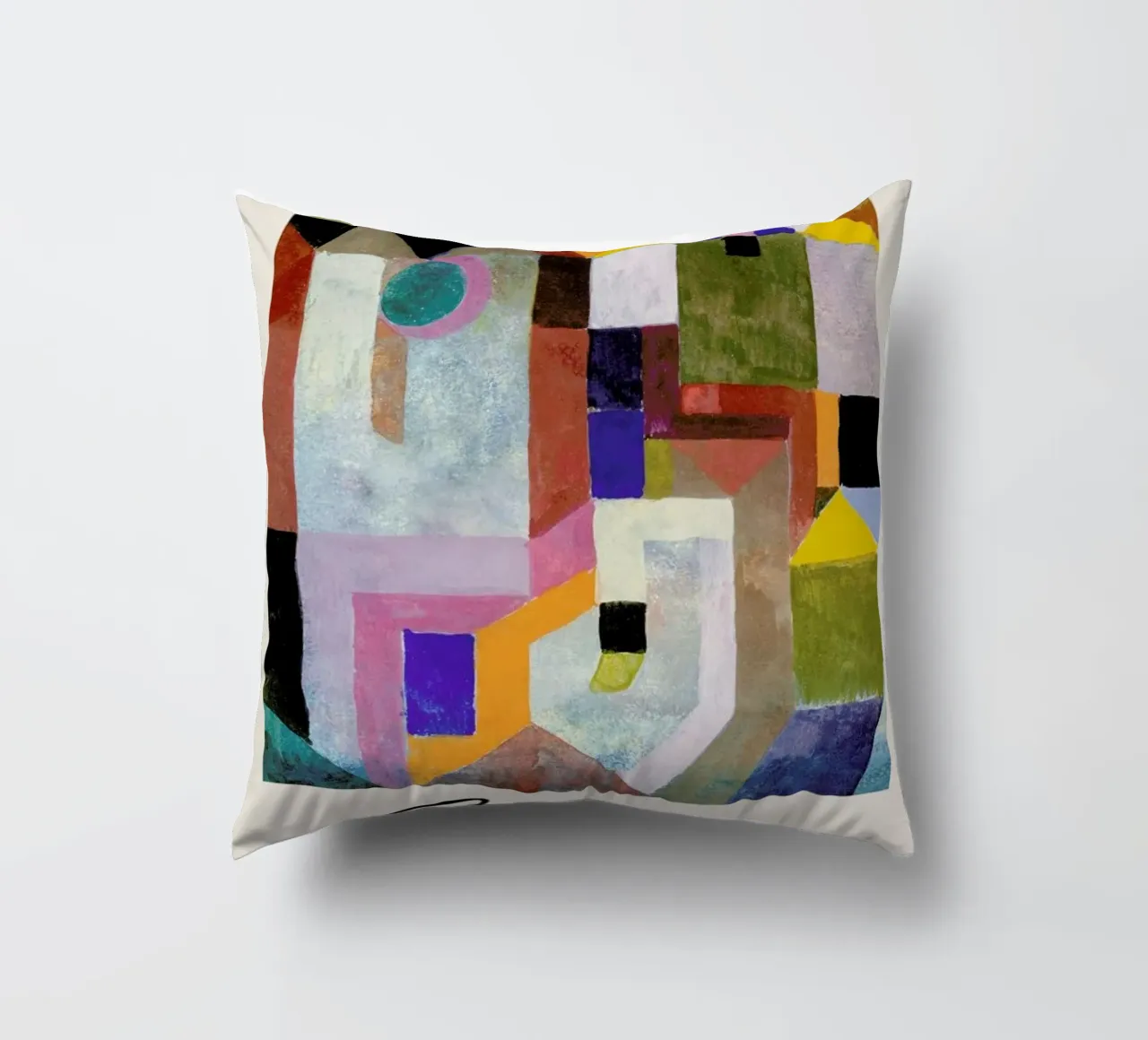 Klee - Colourful Architecture cuscino da Vintage by JUNIQE