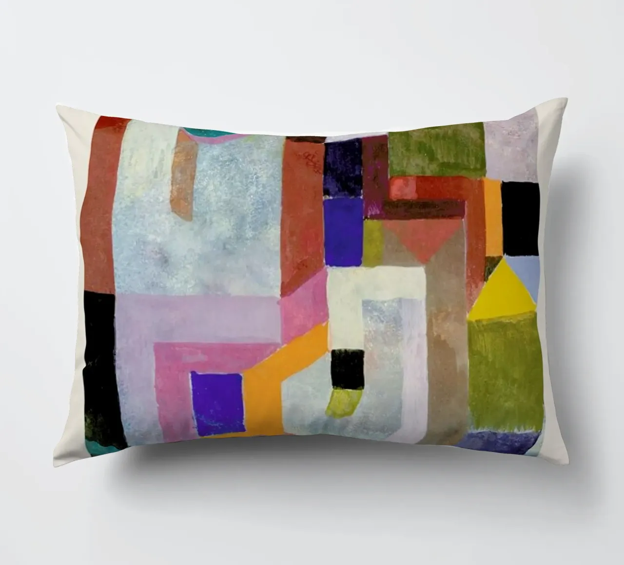 Klee - Colourful Architecture cuscino da Vintage by JUNIQE