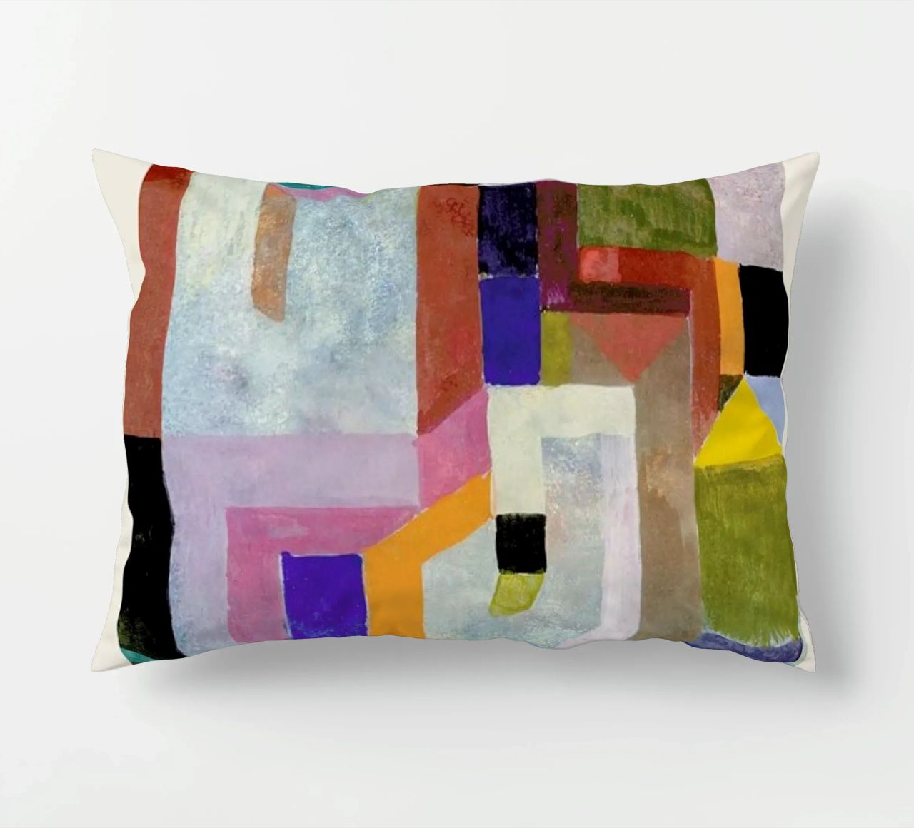 Klee - Colourful Architecture cuscino da Vintage by JUNIQE