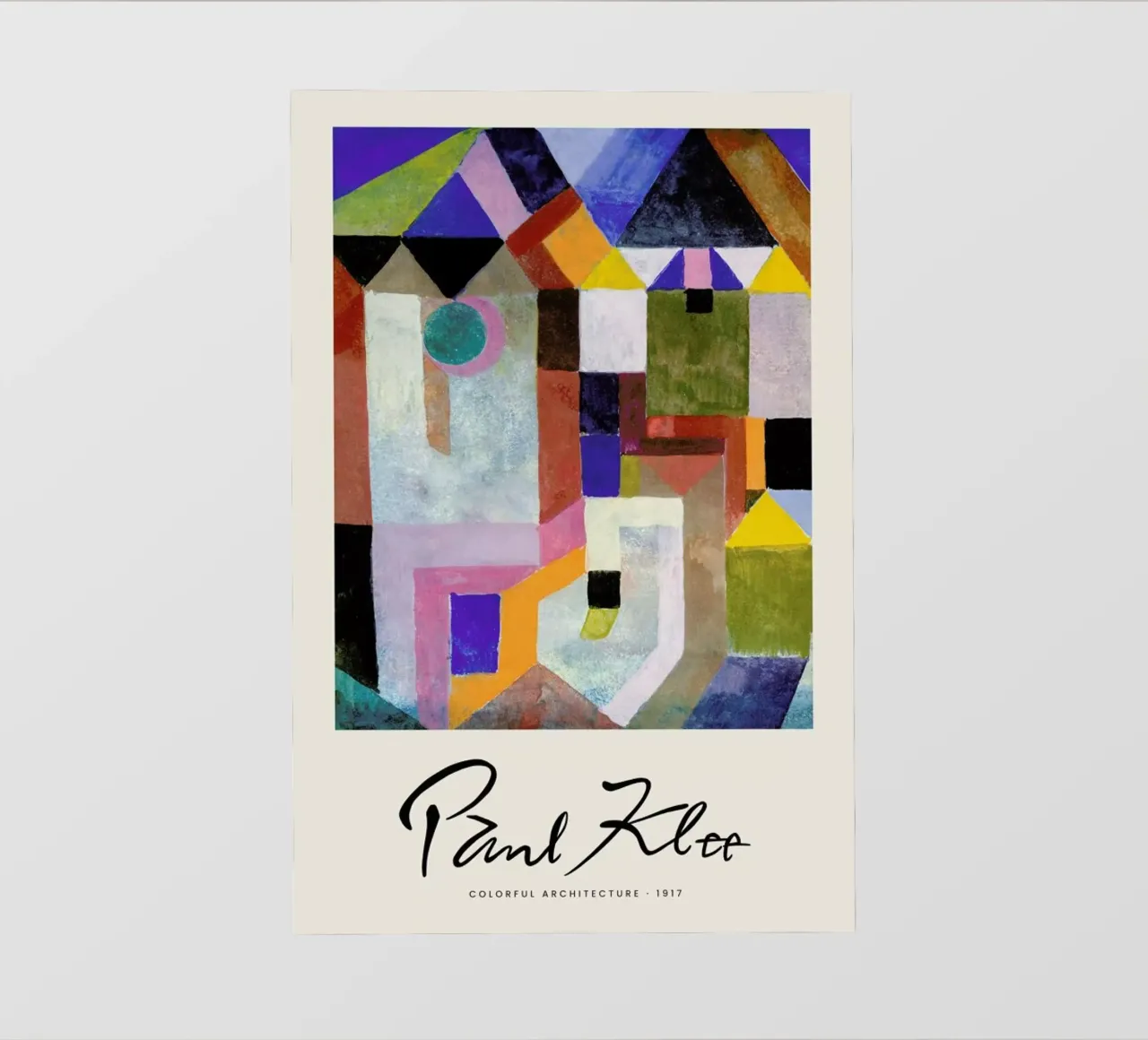 Klee - Colourful Architecture pvc-zeil van Vintage by JUNIQE