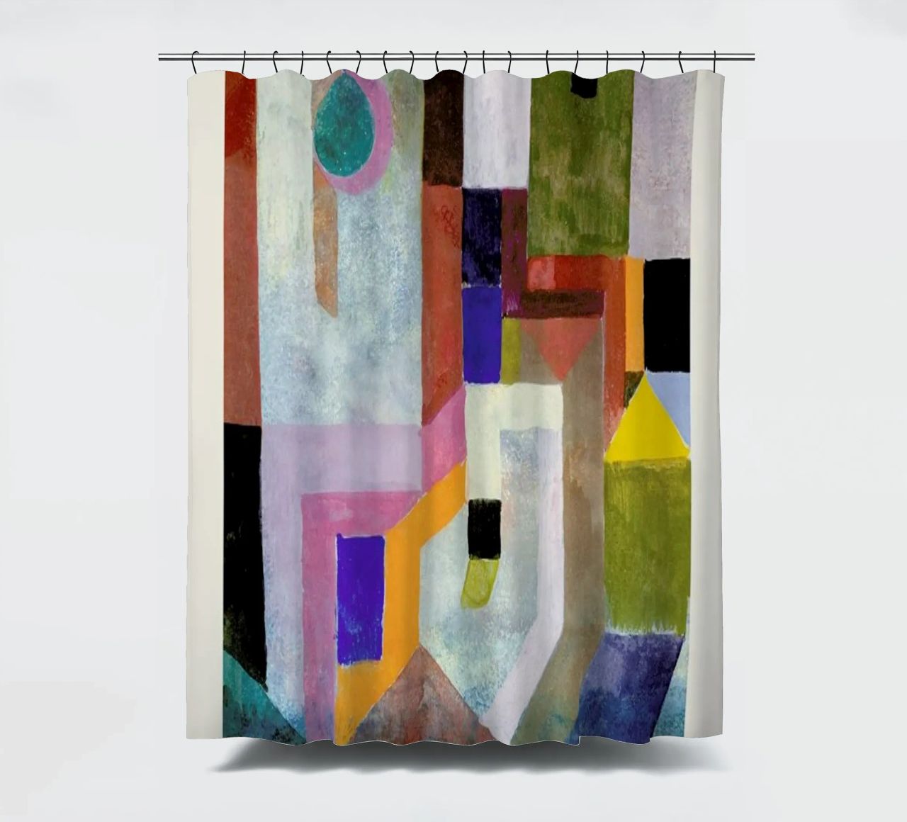Klee - Colourful Architecture tenda da doccia da Vintage by JUNIQE