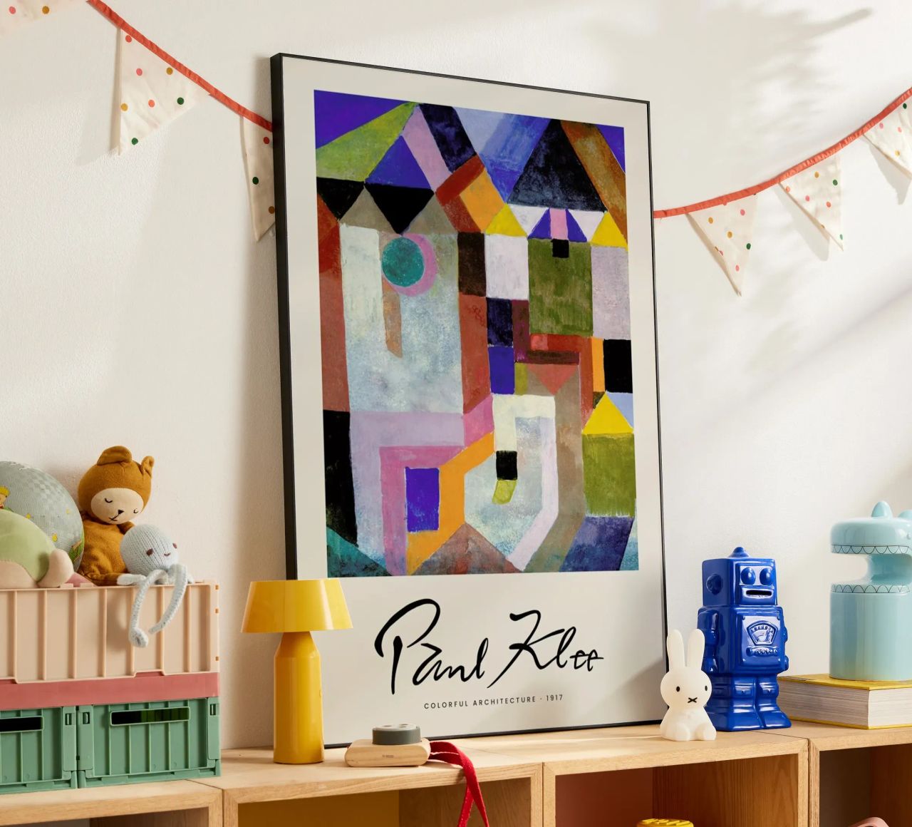 Klee - Colourful Architecture pannello forex da Vintage by JUNIQE