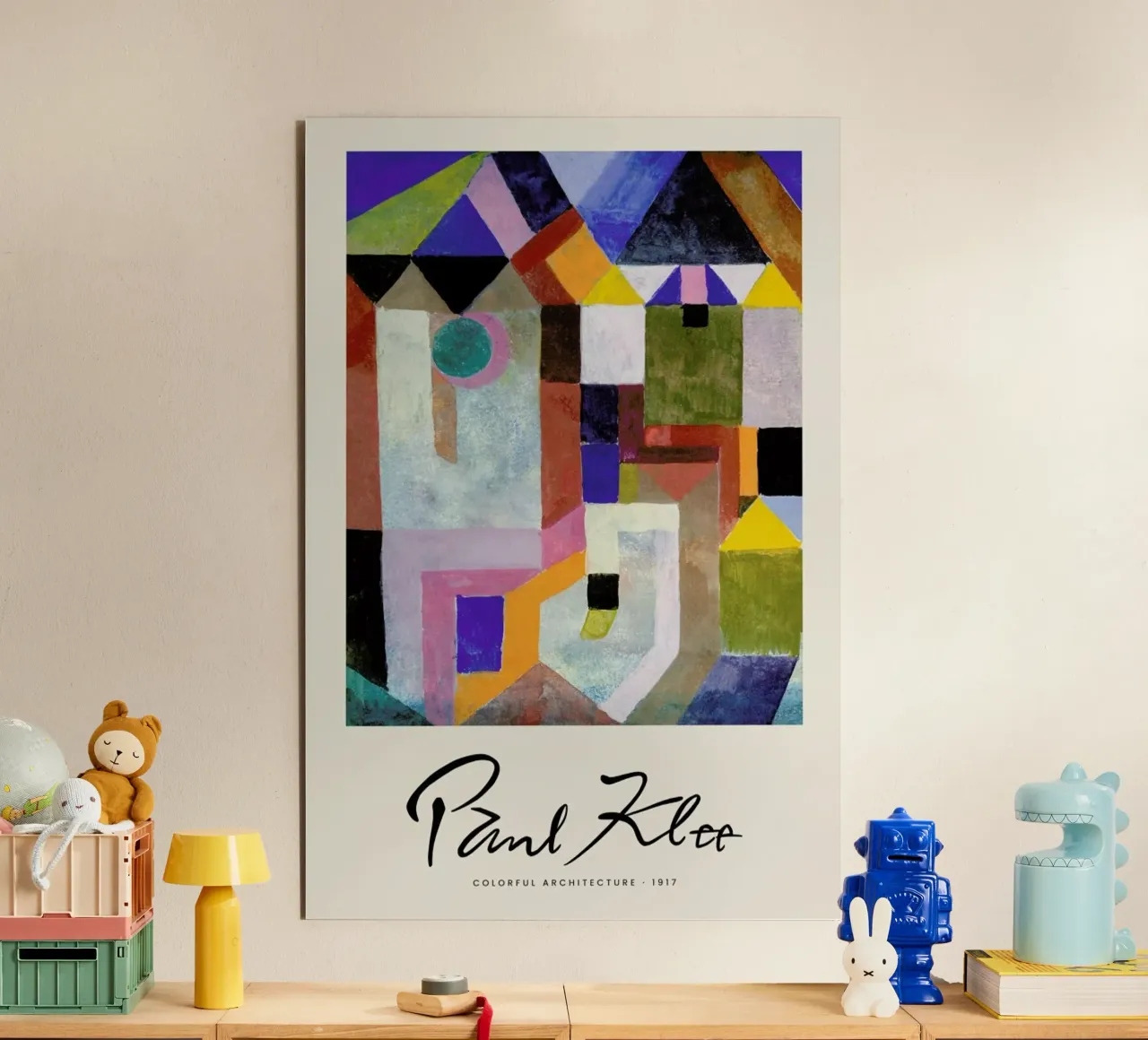 Klee - Colourful Architecture alluminio dibond da Vintage by JUNIQE