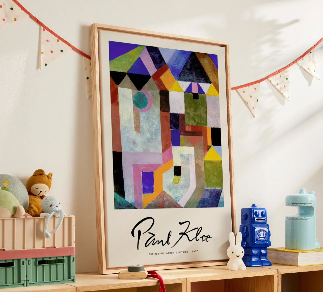 Klee - Colourful Architecture canvas by Vintage by JUNIQE