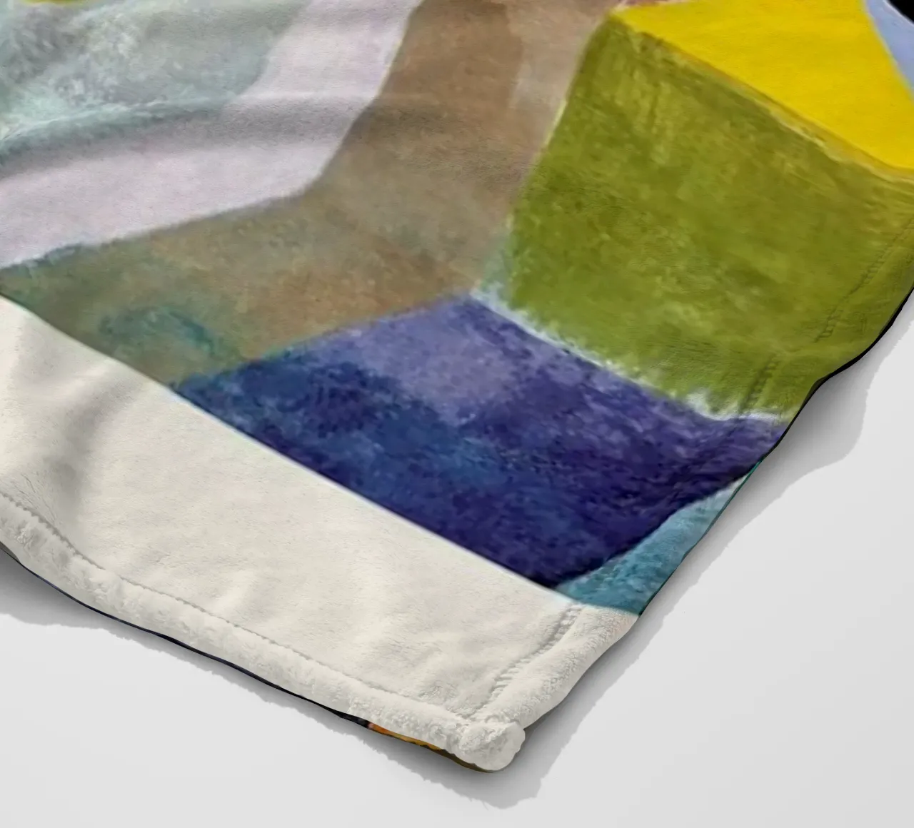 Klee - Colourful Architecture fleece blanket by Vintage by JUNIQE