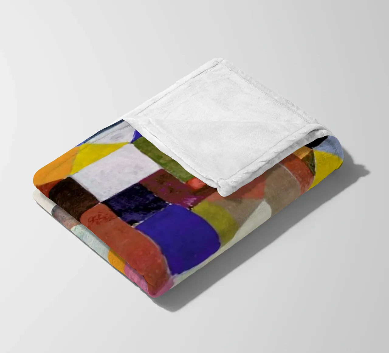Klee - Colourful Architecture fleece blanket by Vintage by JUNIQE