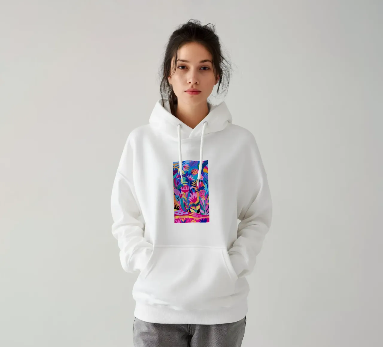 Caos elettrico in fiore felpa con cappuccio da Grande Serene