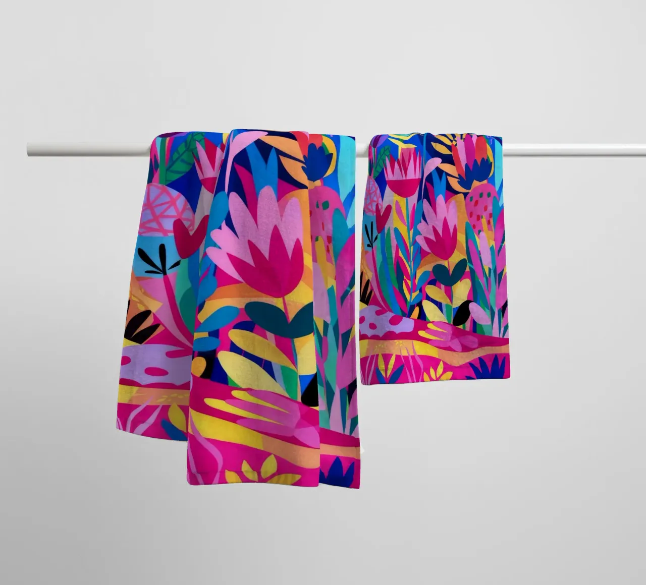 Caos elettrico in fiore asciugamano da bagno da Grande Serene