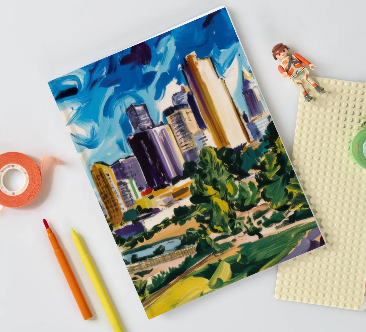 Metropolis Verdant Skyline notebook by Lush Essence
