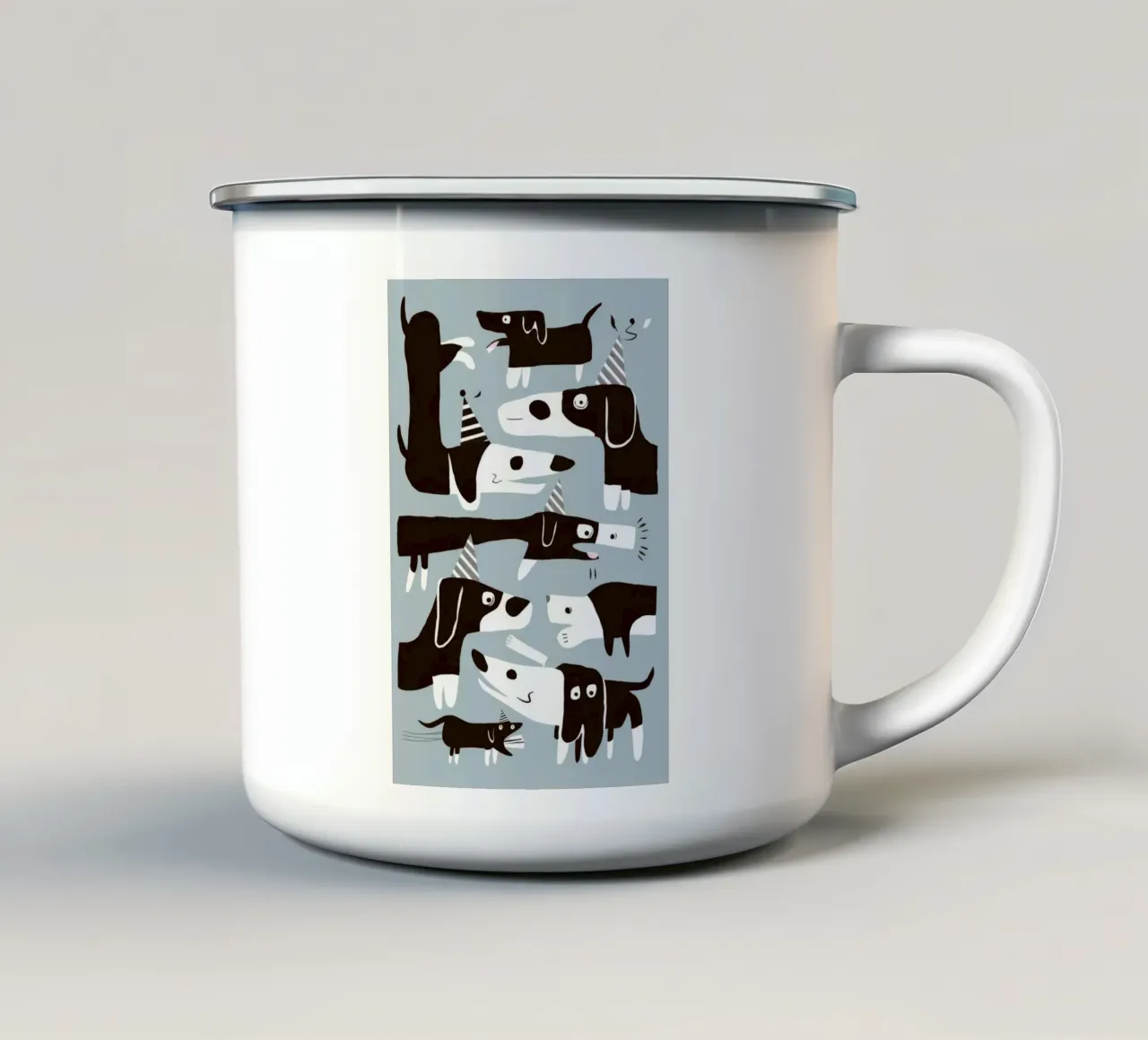 Divertimento con i modelli canini tazza in smalto da Lumie Layers