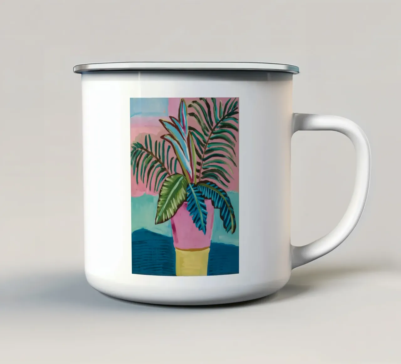 Picco delle palme Quiete tazza in smalto da Vivid Reverie