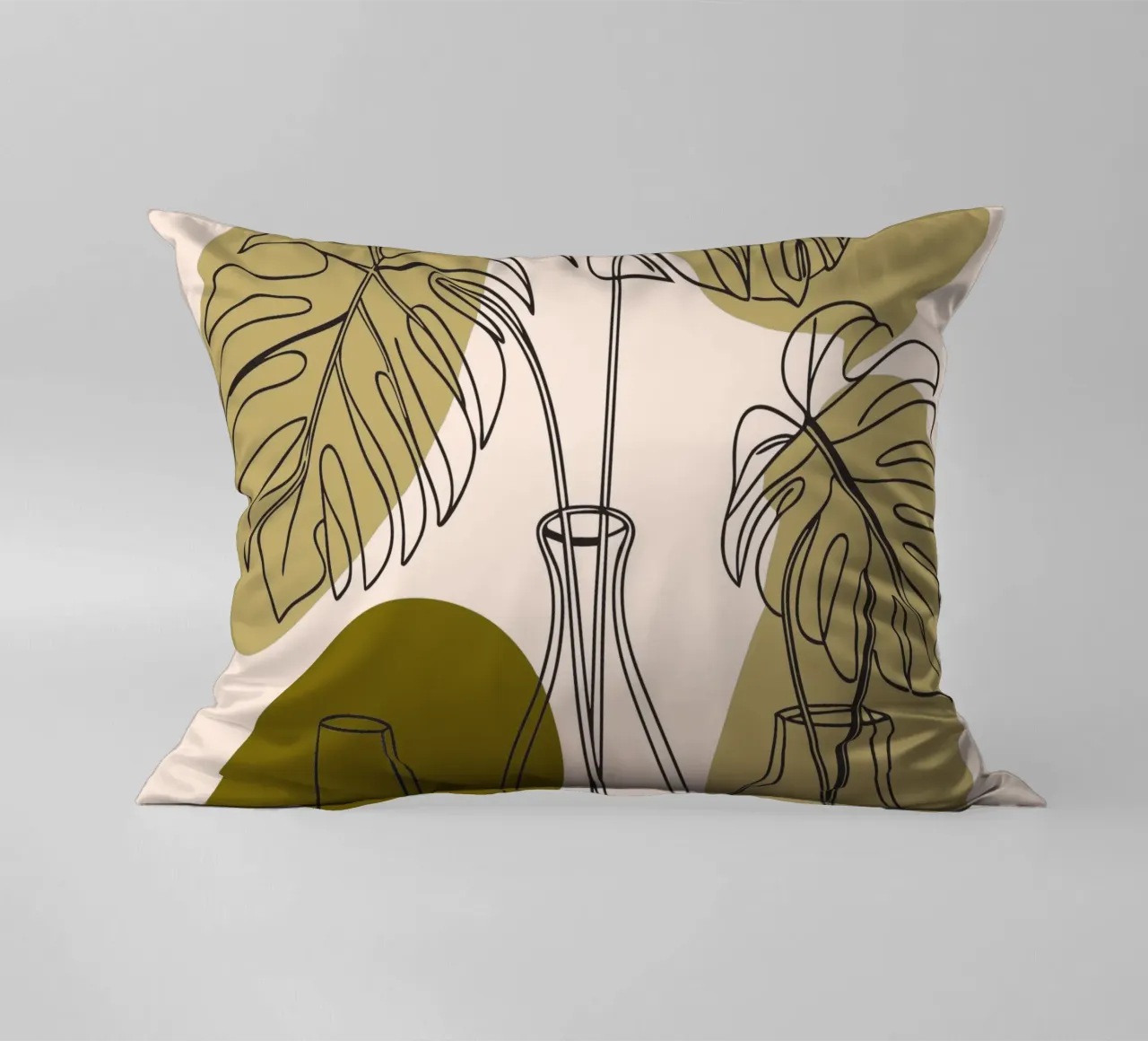 Tre fiori di Monstera cuscino da RELAXING TOUCH