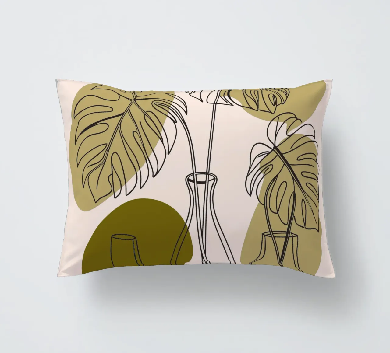Tre fiori di Monstera cuscino da RELAXING TOUCH
