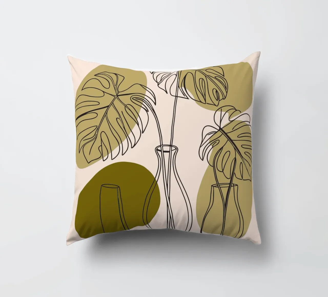 Tre fiori di Monstera cuscino da RELAXING TOUCH