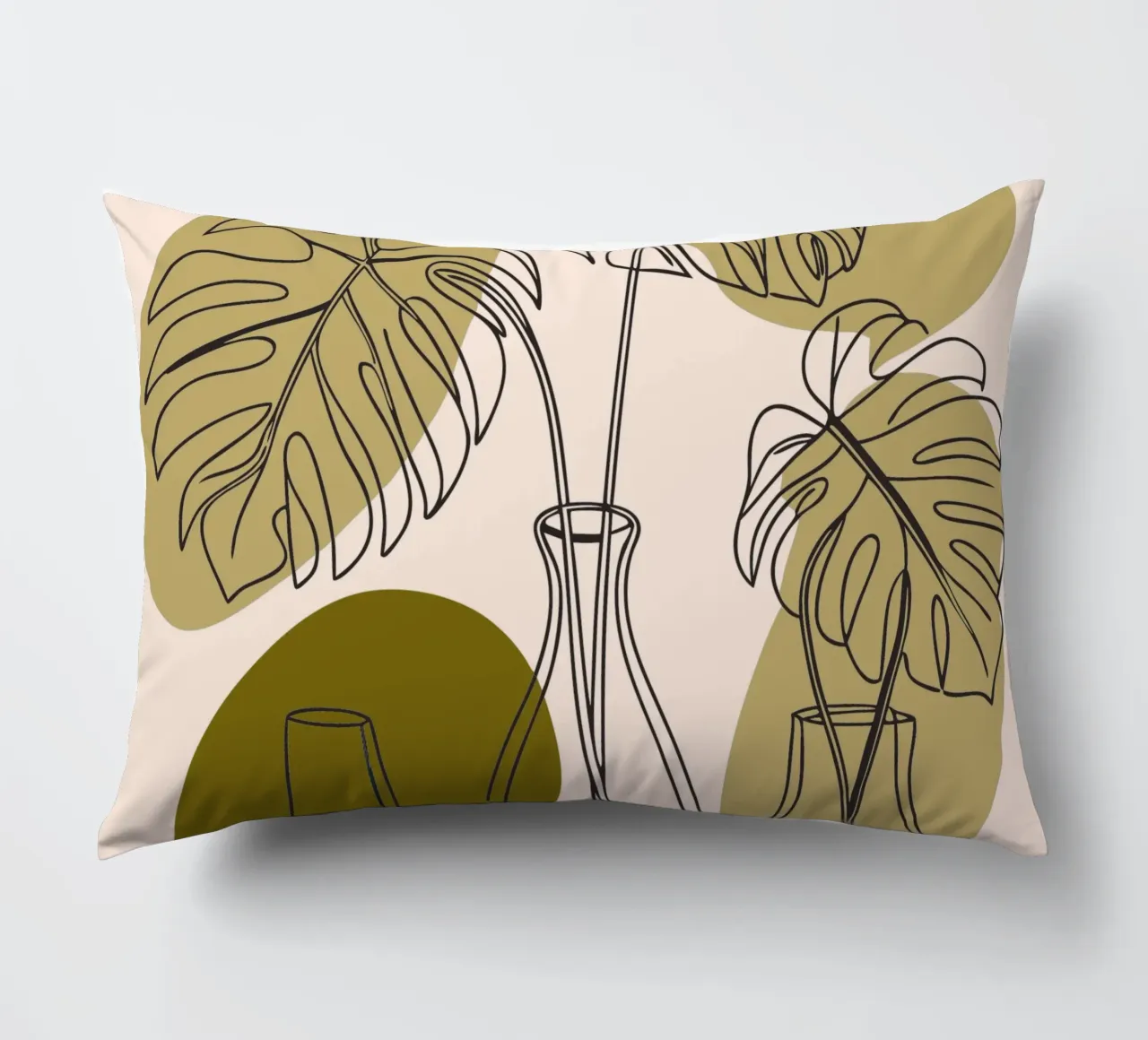 Tre fiori di Monstera cuscino da RELAXING TOUCH