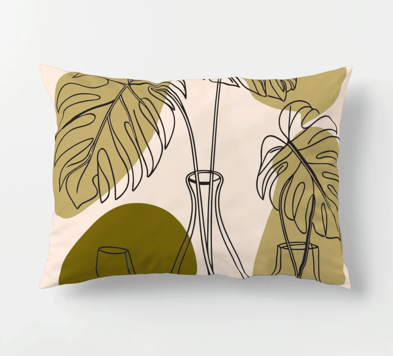 Tre fiori di Monstera cuscino da RELAXING TOUCH