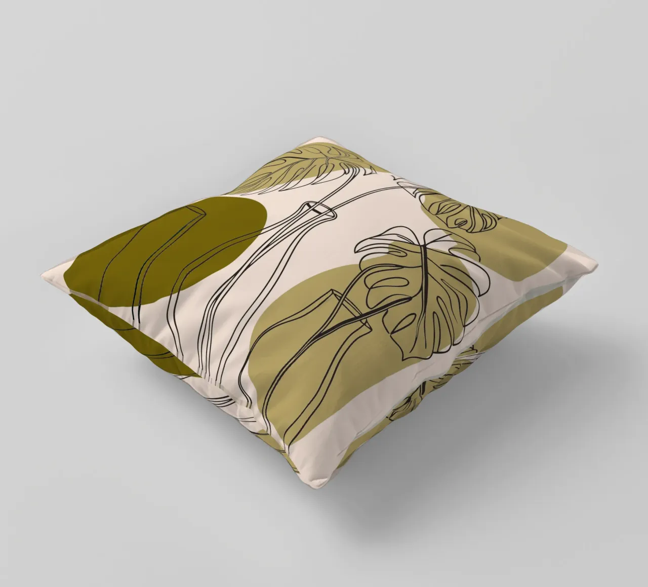 Tre fiori di Monstera cuscino da RELAXING TOUCH