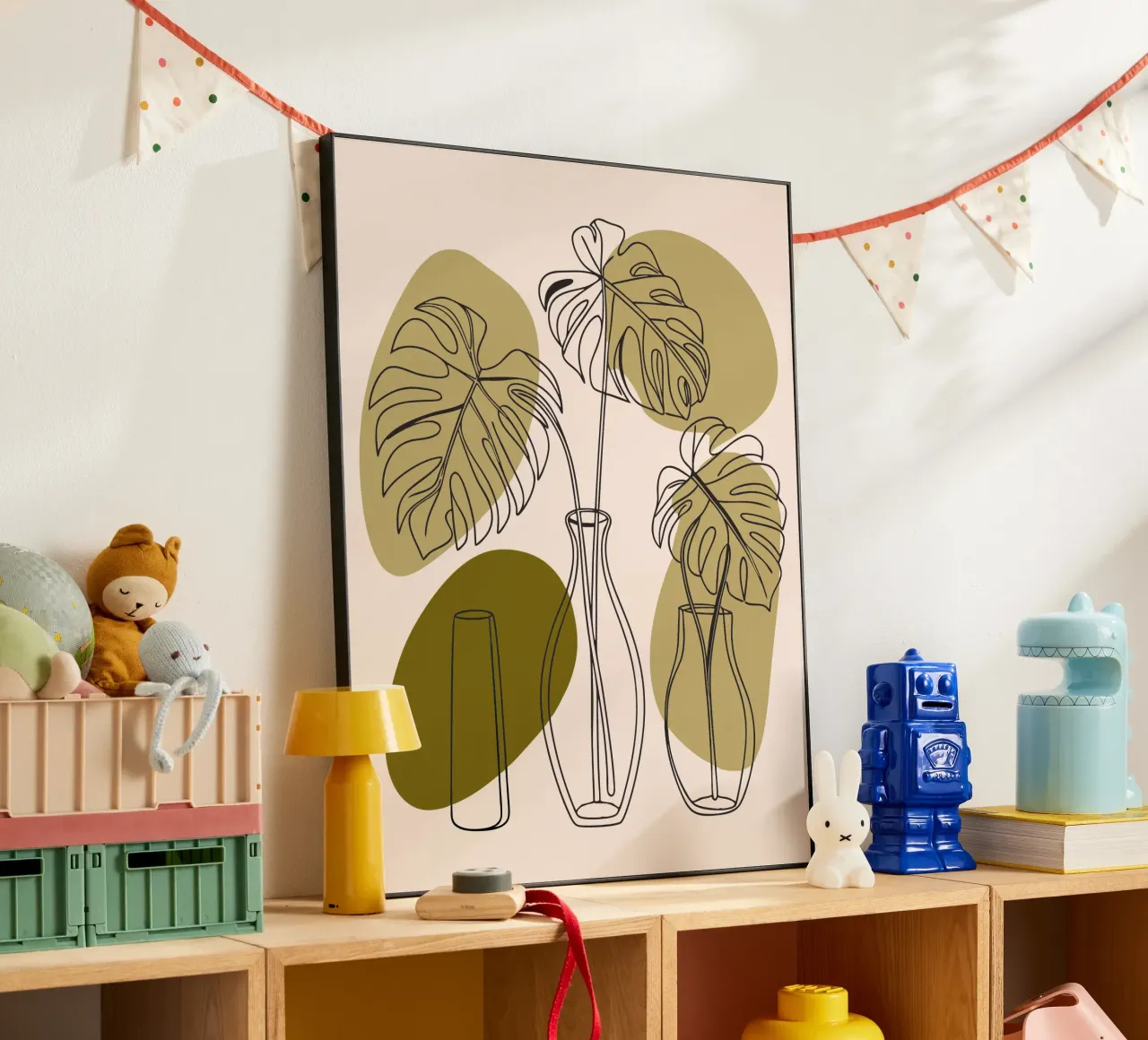 Tre fiori di Monstera alluminio dibond da RELAXING TOUCH