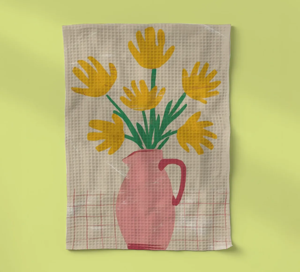Sunny Tulip Poise tea towel by Moonlite Desire