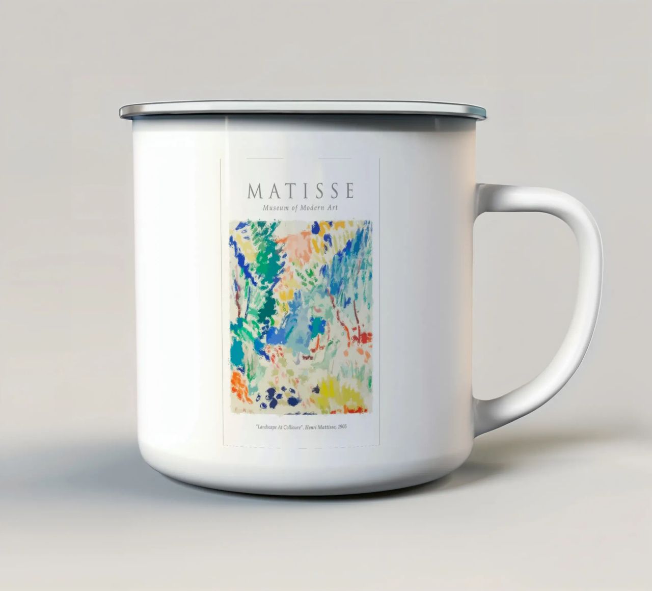 Paesaggio Matisse Colore tazza in smalto da Stev Shop