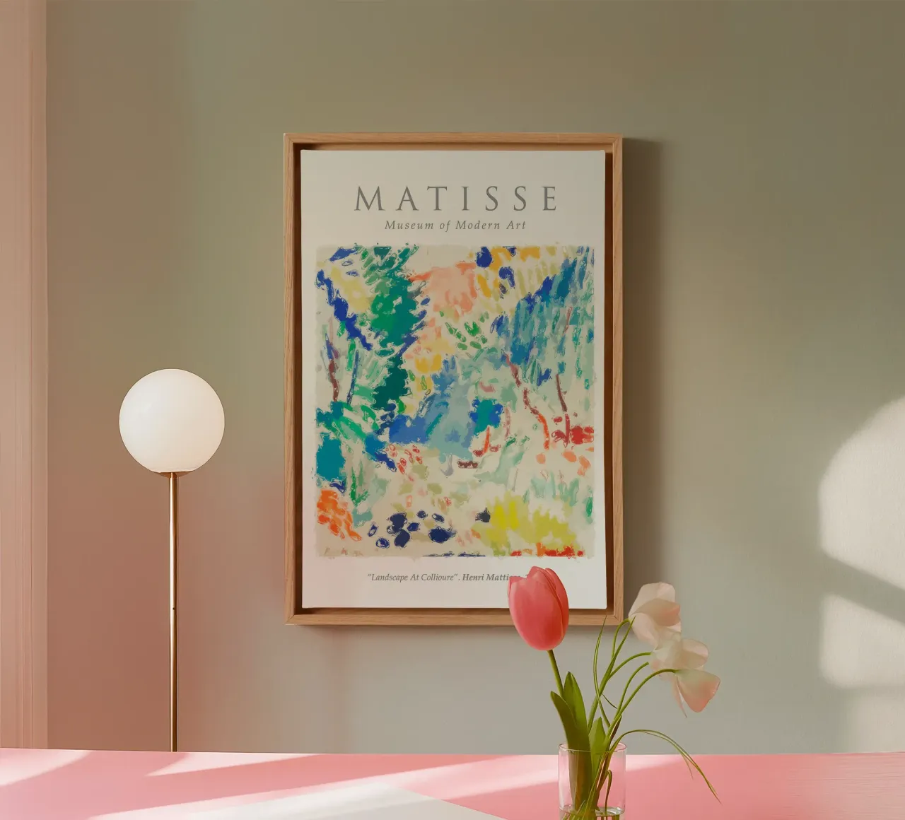 Paesaggio Matisse Colore tela con Cornice a cassetta da Stev Shop