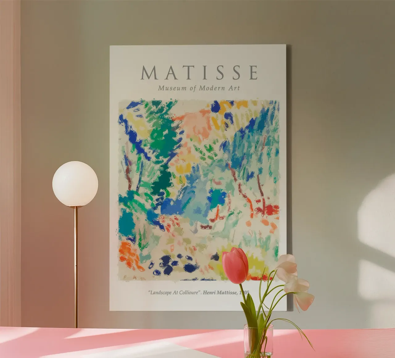 Paesaggio Matisse Colore tela con Cornice a cassetta da Stev Shop