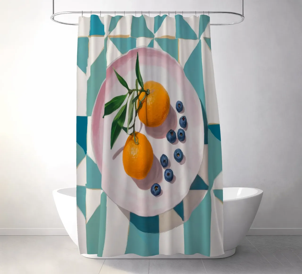 Agrumi e bacche Stillness tenda da doccia da Lumie Layers