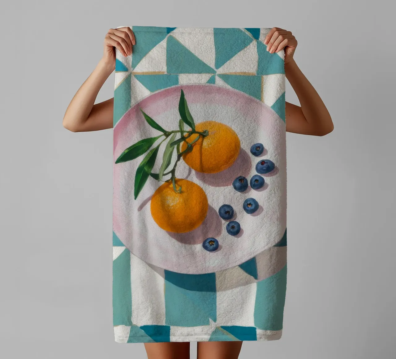 Citrus Bessen Rust badhanddoek van Lumie Layers