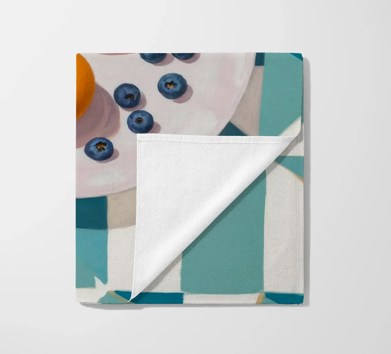 Agrumi e bacche Stillness telo mare da Lumie Layers