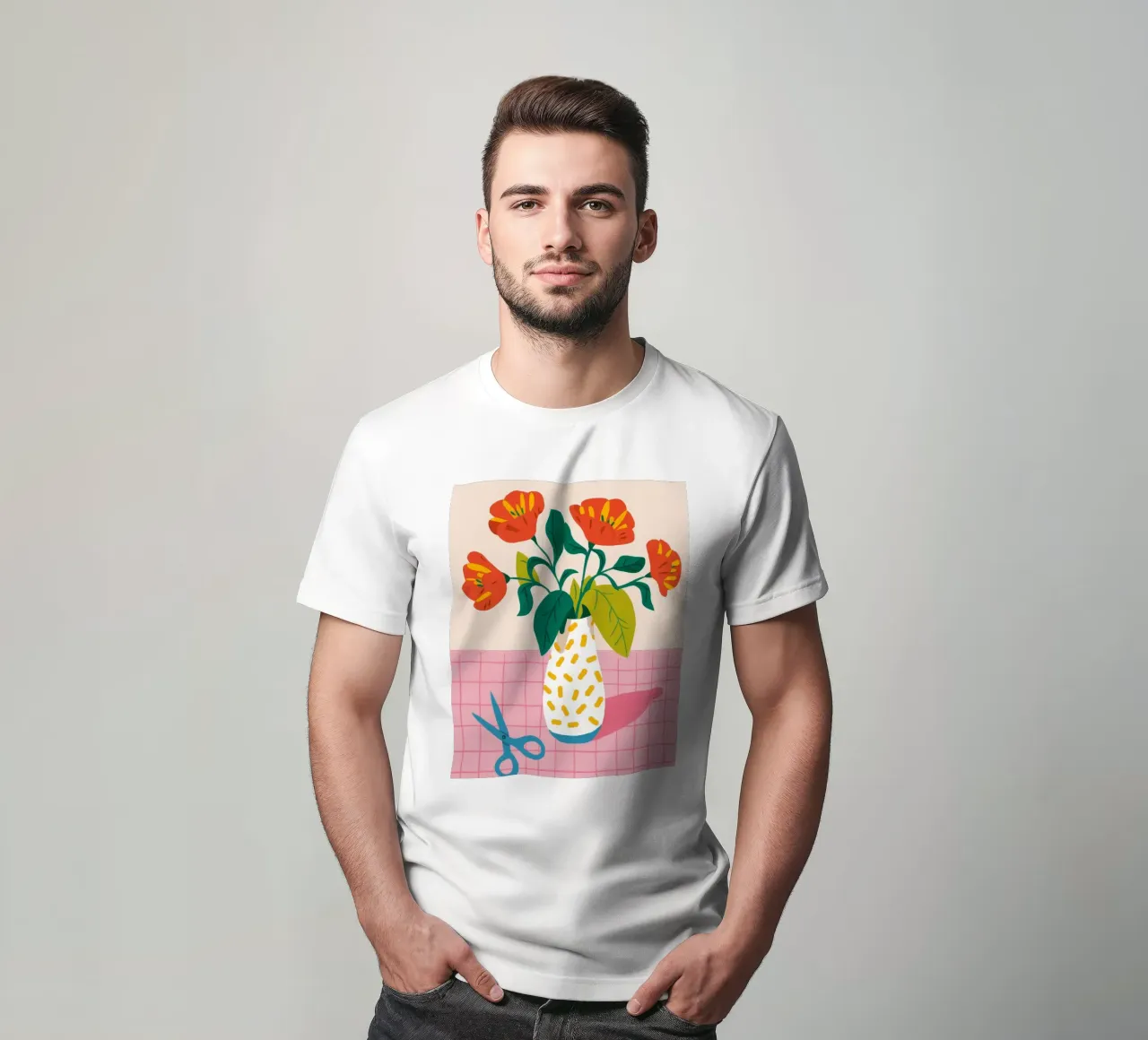 Vignette de fleurs en carreaux t-shirt de Moonlite Desire