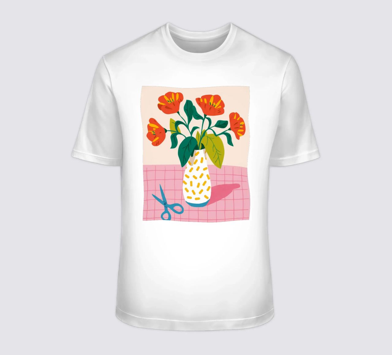 Vignetta di fiori piastrellati t-shirt da Moonlite Desire