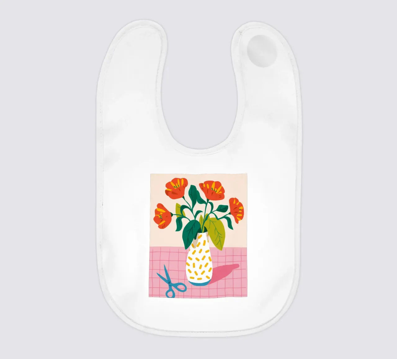 Vignette de fleurs en carreaux bavoir de Moonlite Desire