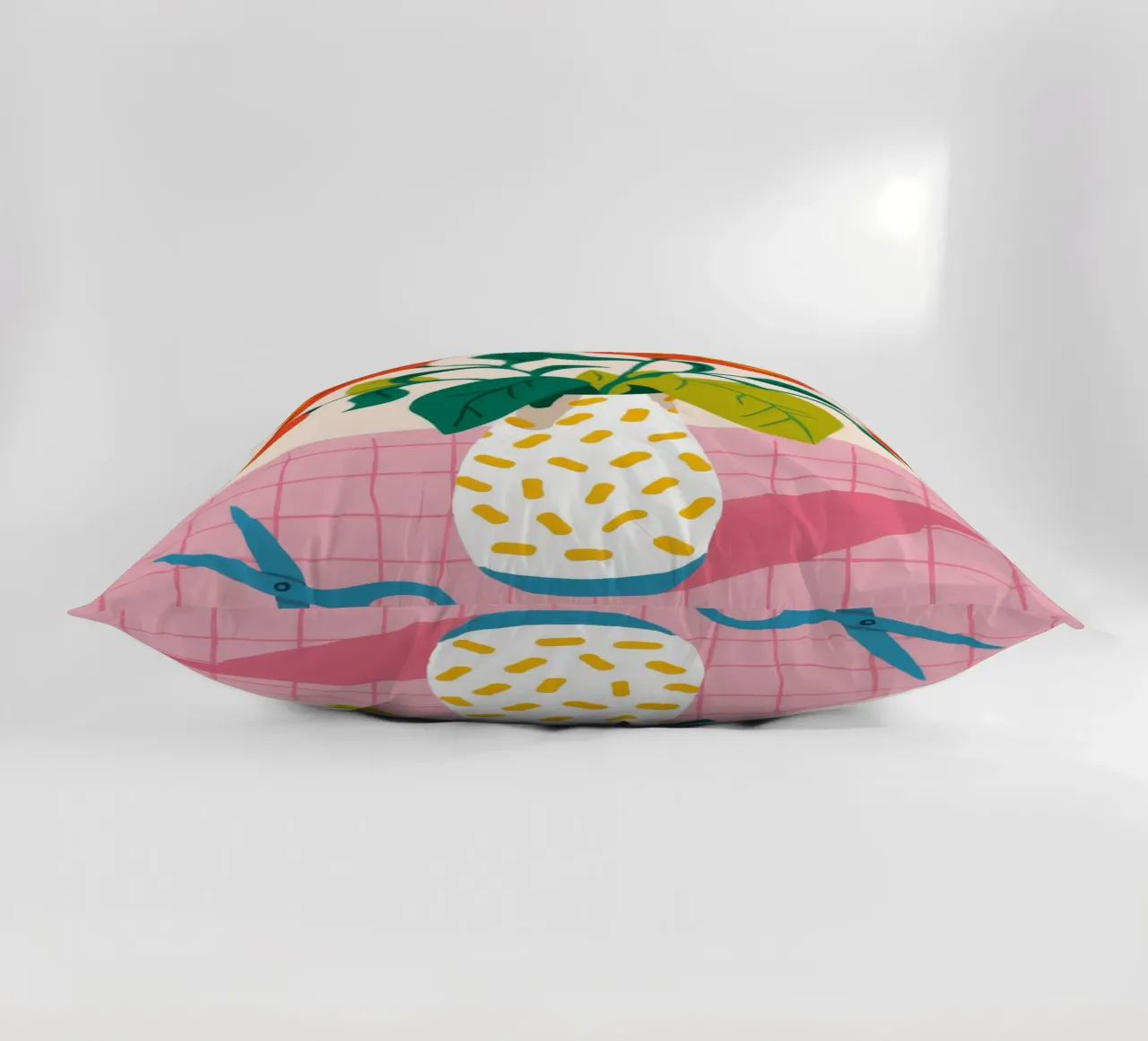 Vignette de fleurs en carreaux coussin de Moonlite Desire