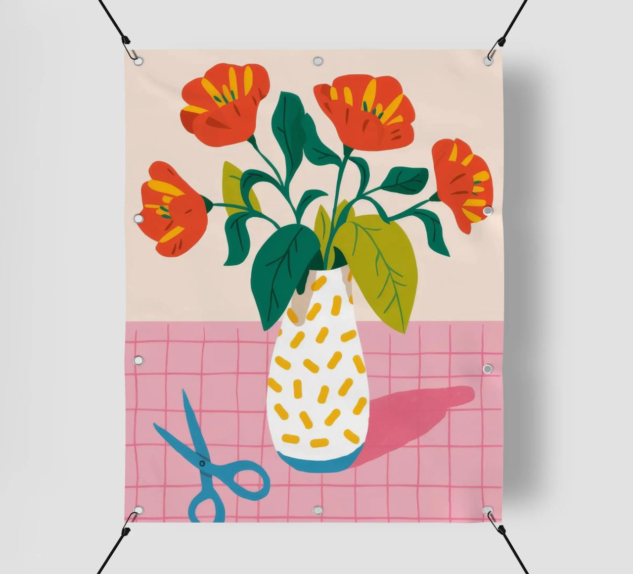 Vignetta di fiori piastrellati telo in pvc da Moonlite Desire