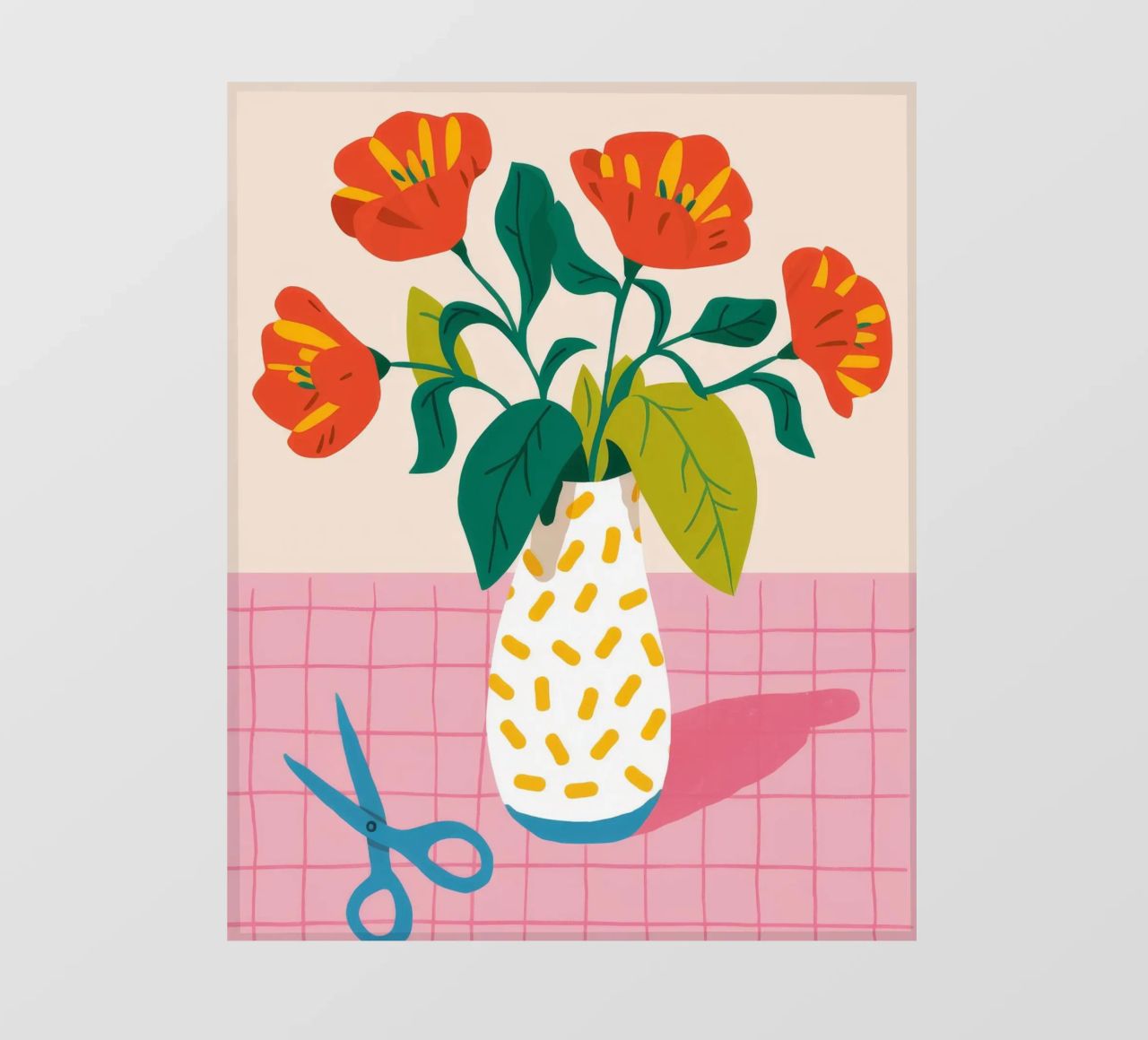 Vignetta di fiori piastrellati telo in pvc da Moonlite Desire