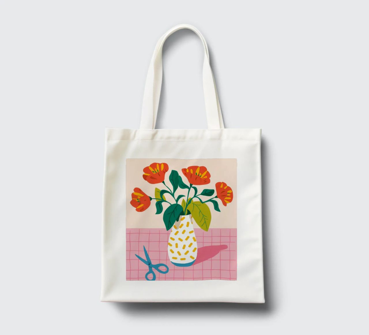 Vignetta di fiori piastrellati borsa in juta da Moonlite Desire