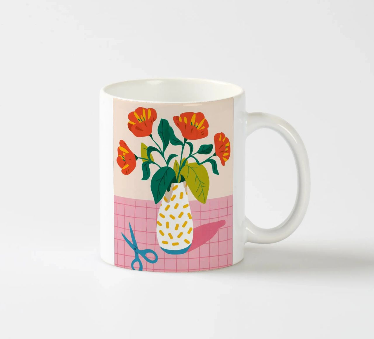 Vignetta di fiori piastrellati tazza in ceramica da Moonlite Desire