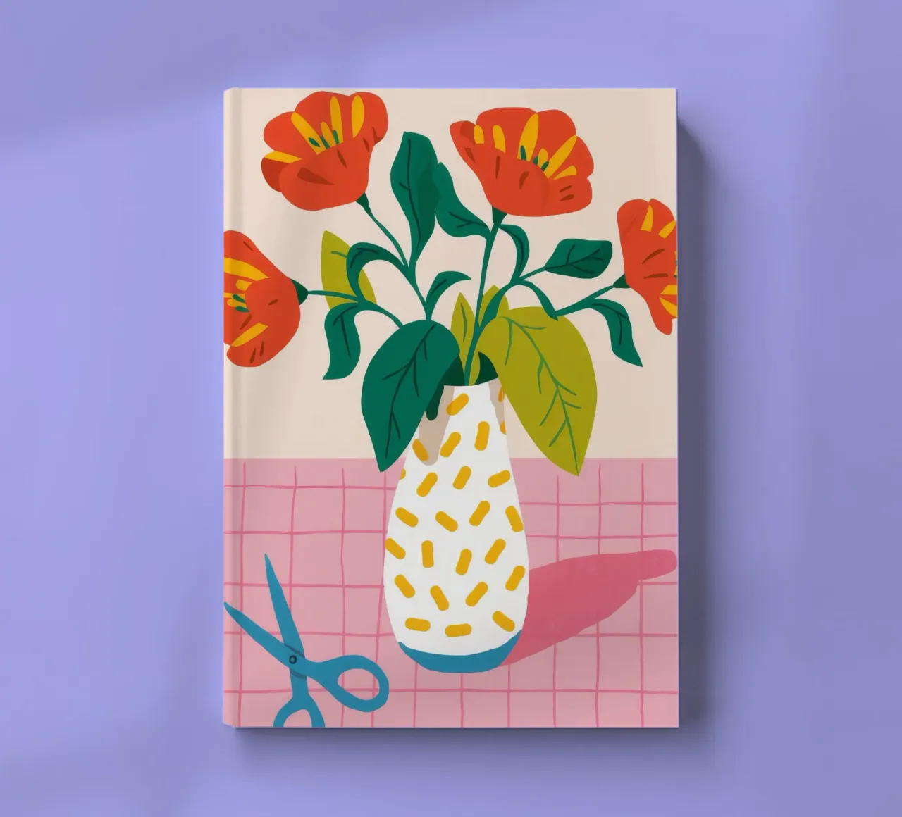 Gekachelte Blüten-Vignette Notizbuch von Moonlite Desire