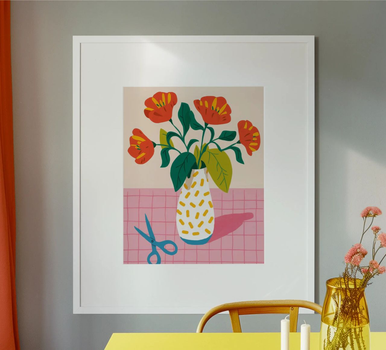 Vignetta di fiori piastrellati carta hahnemühle da Moonlite Desire