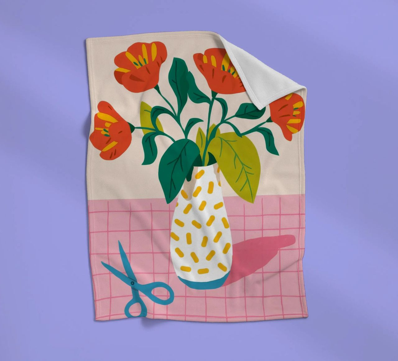 Vignetta di fiori piastrellati coperta in pile da Moonlite Desire