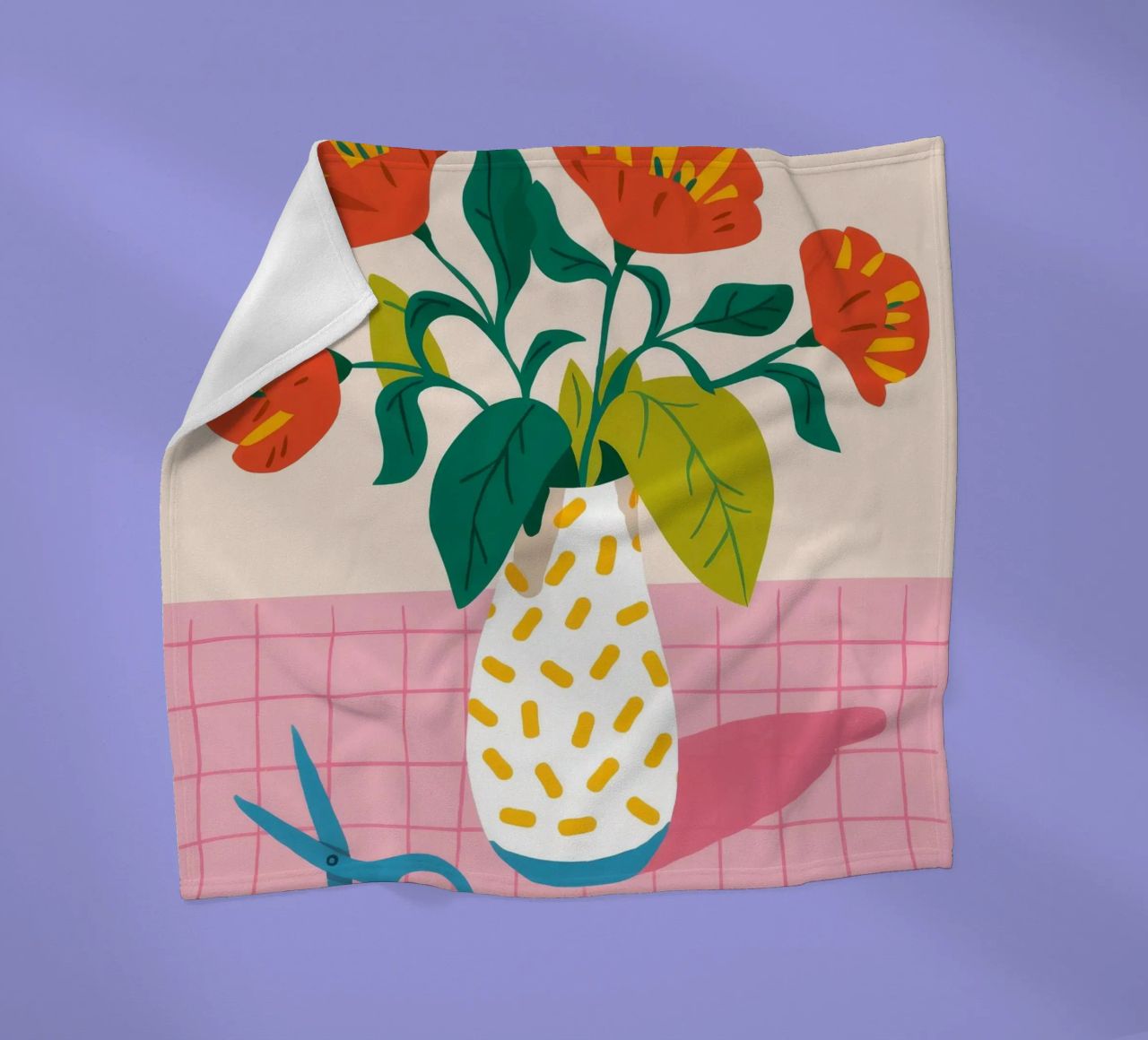 Vignetta di fiori piastrellati coperta in pile da Moonlite Desire
