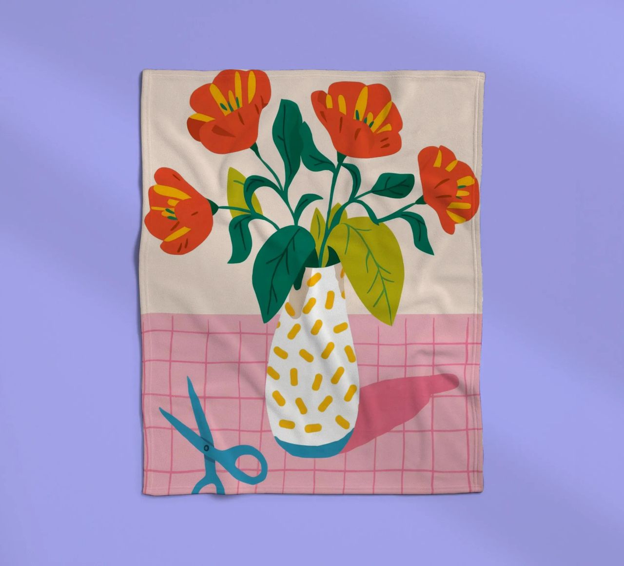 Vignetta di fiori piastrellati coperta in pile da Moonlite Desire