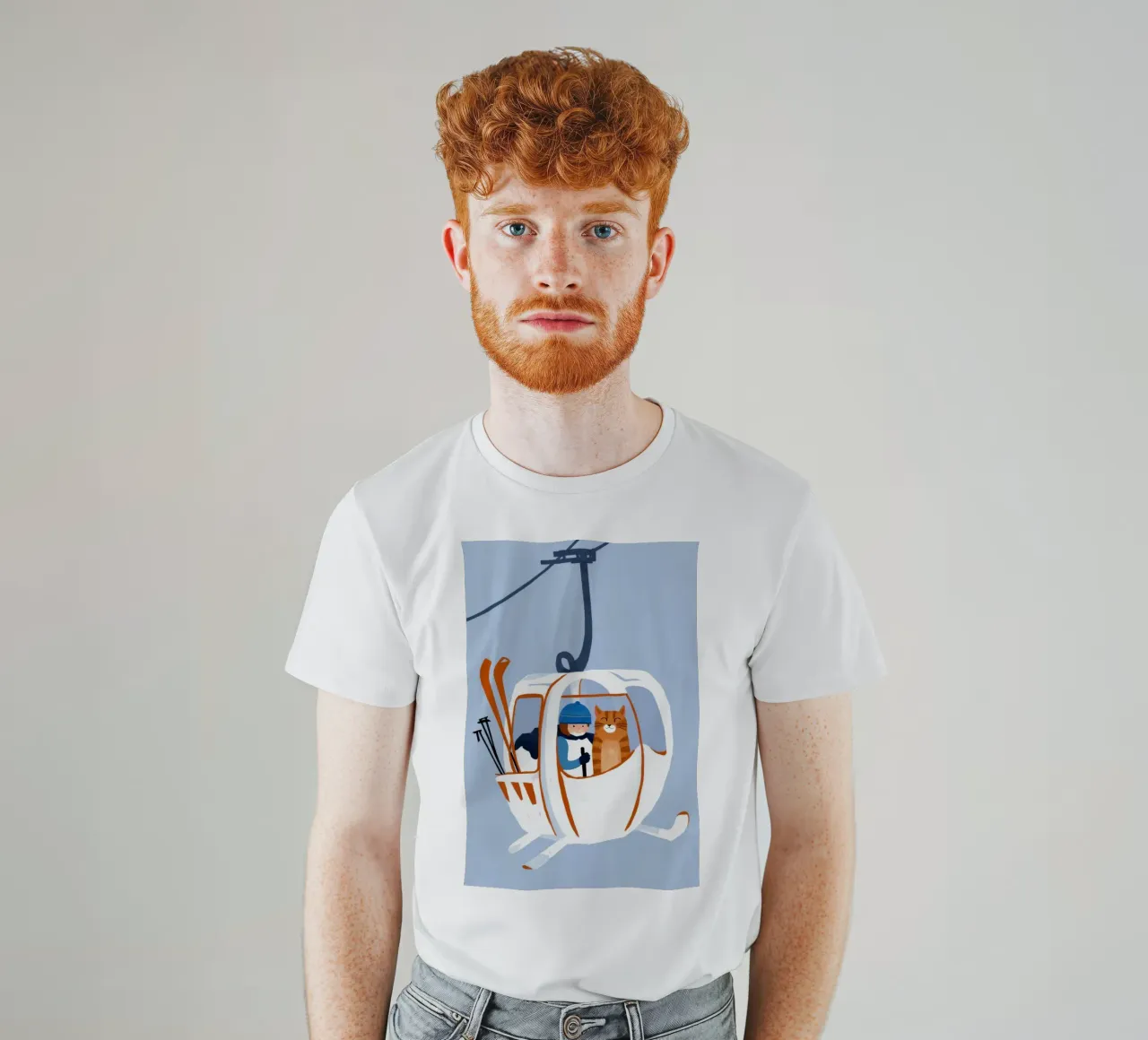 Ski Lift Cats t-shirt by Lumie Layers