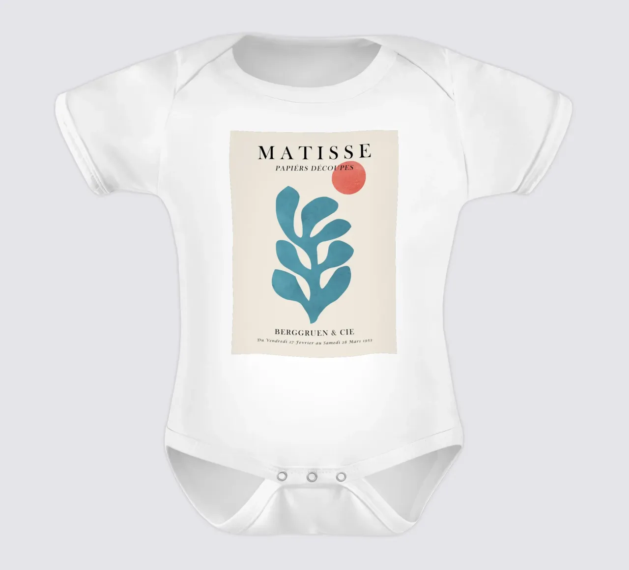 blue coral and orange short-sleeve baby romper by Stev Shop