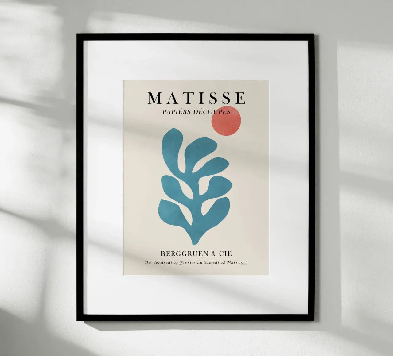 blue coral and orange poster by Stev Shop