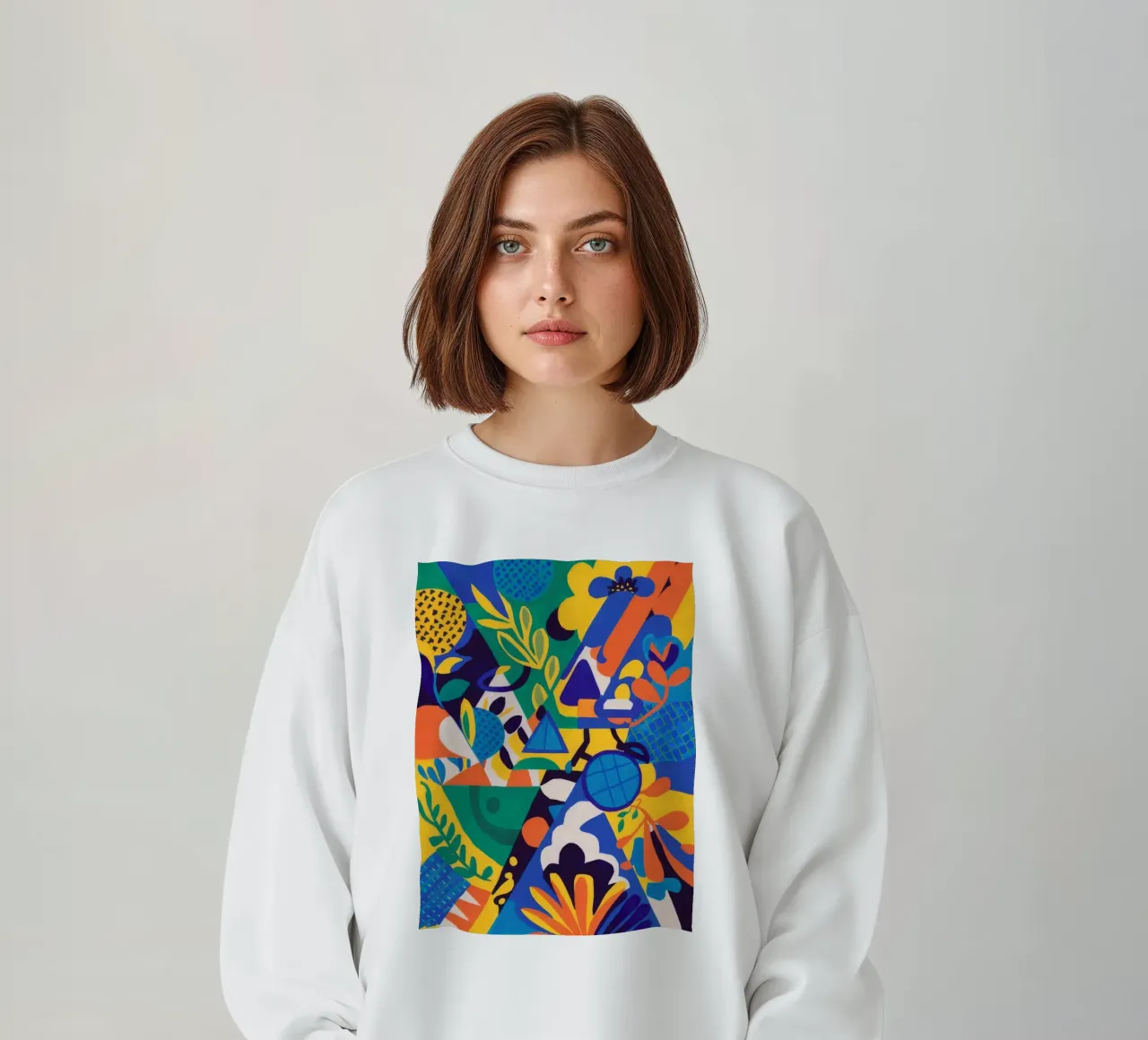 Fusione geometrica di fiori felpa da Grande Serene