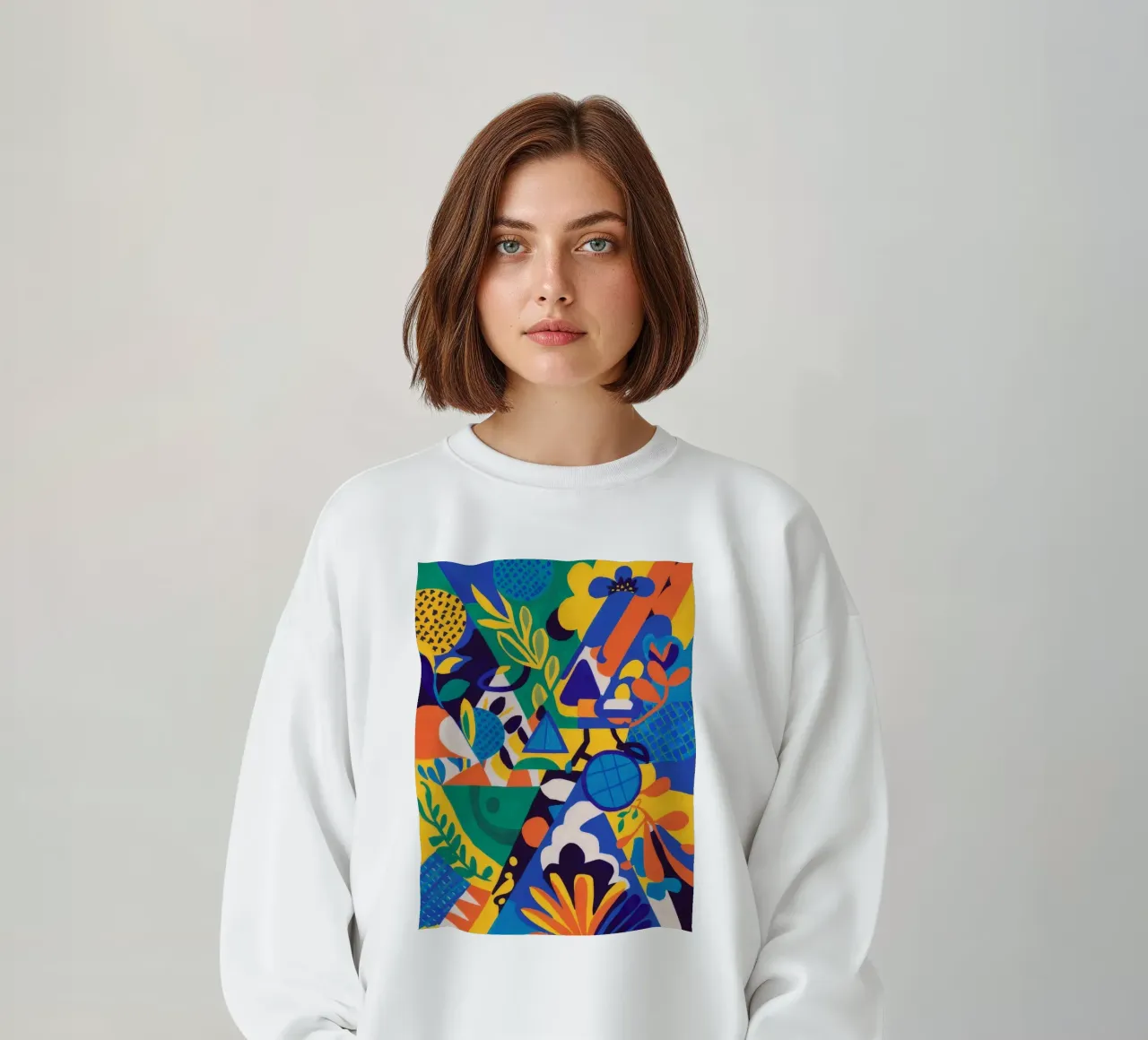 Geometrische Blüte Fusion Sweatshirt von Grande Serene
